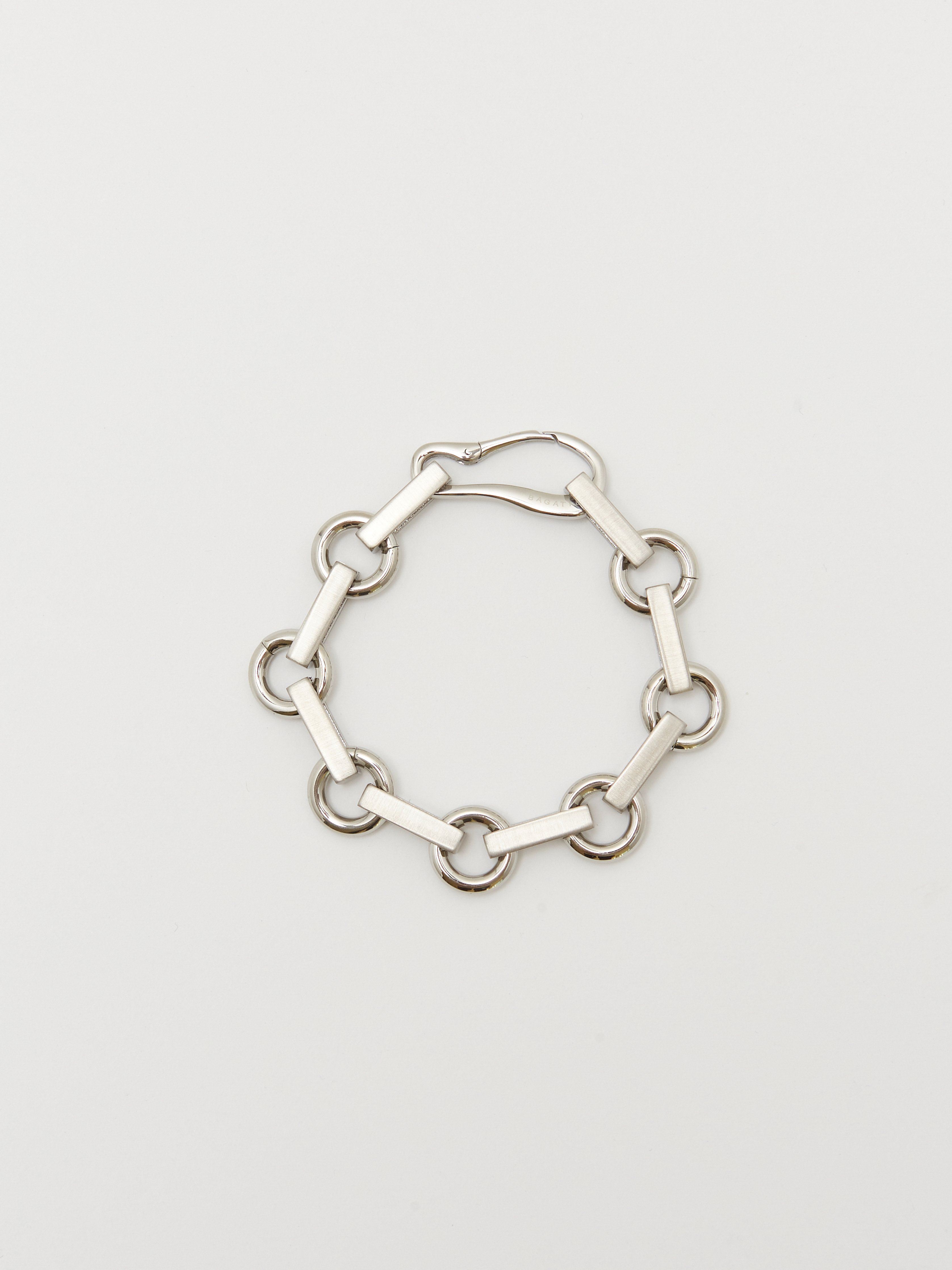 Full view flat lay of the Silver Tilda Bracelet by bagatiba 