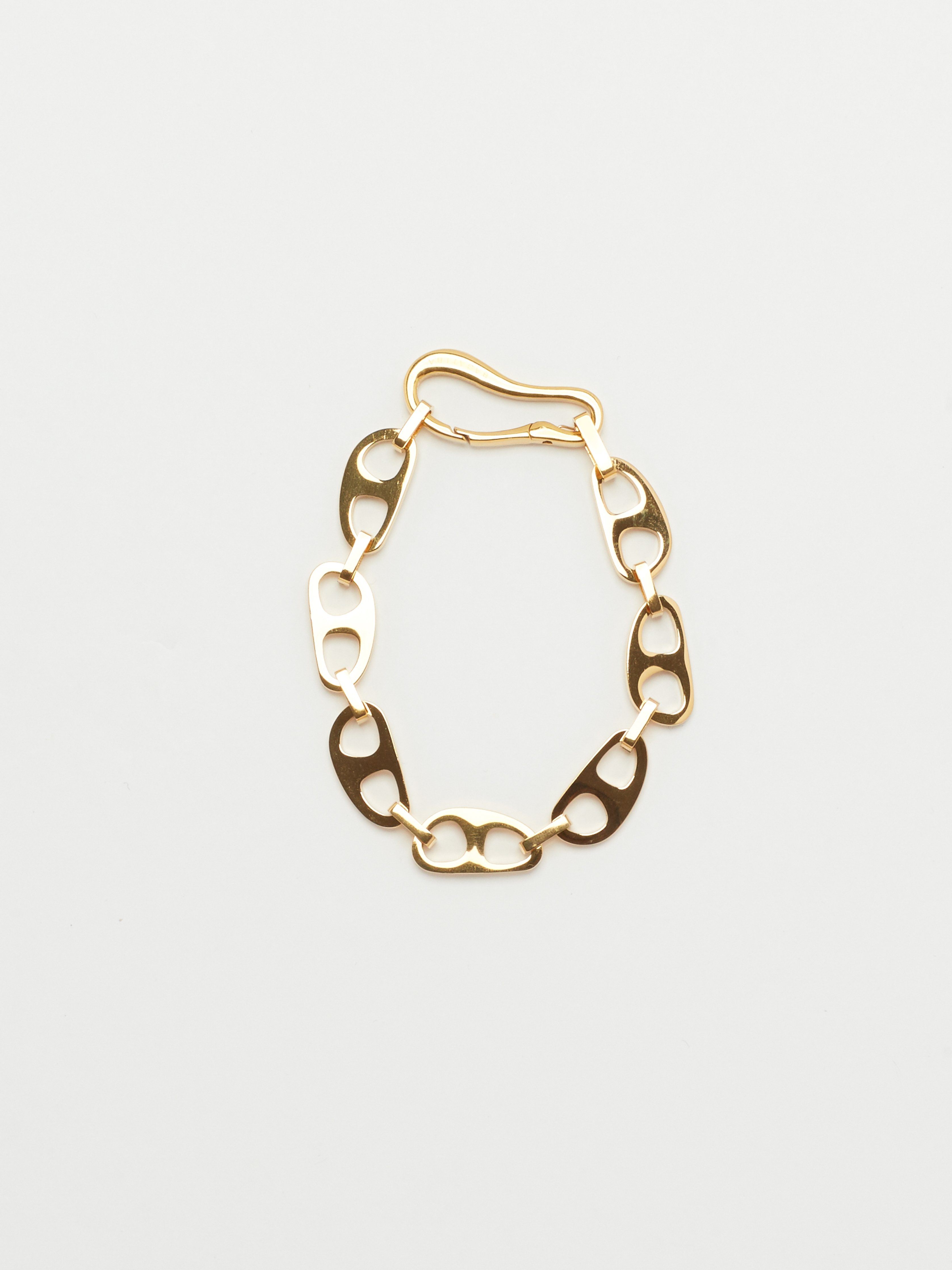 Full view flat lay of the Small Gold Tab Bracelet Necklace bagatiba 
