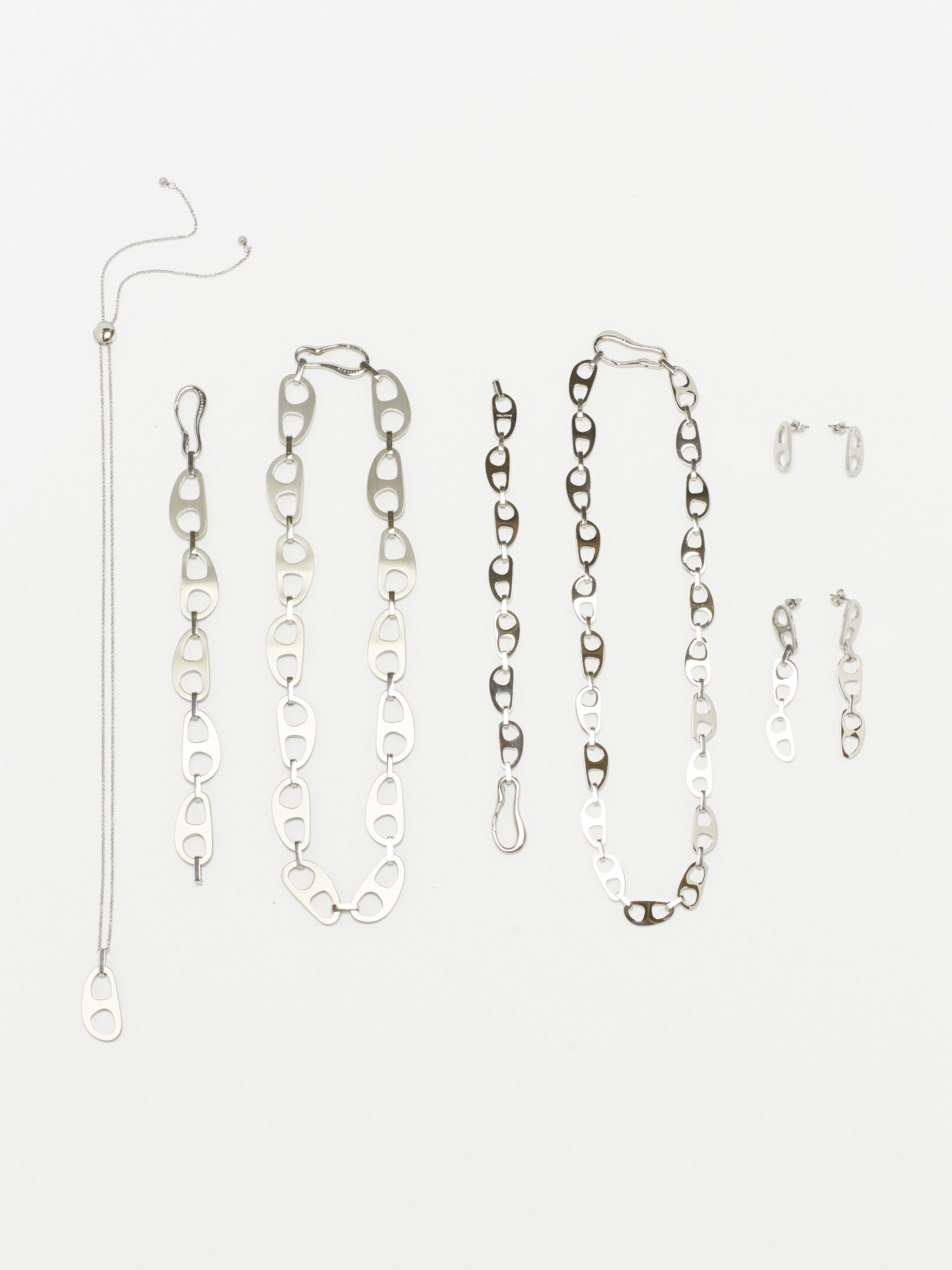 Small Silver Tab Necklace Necklace bagatiba 
