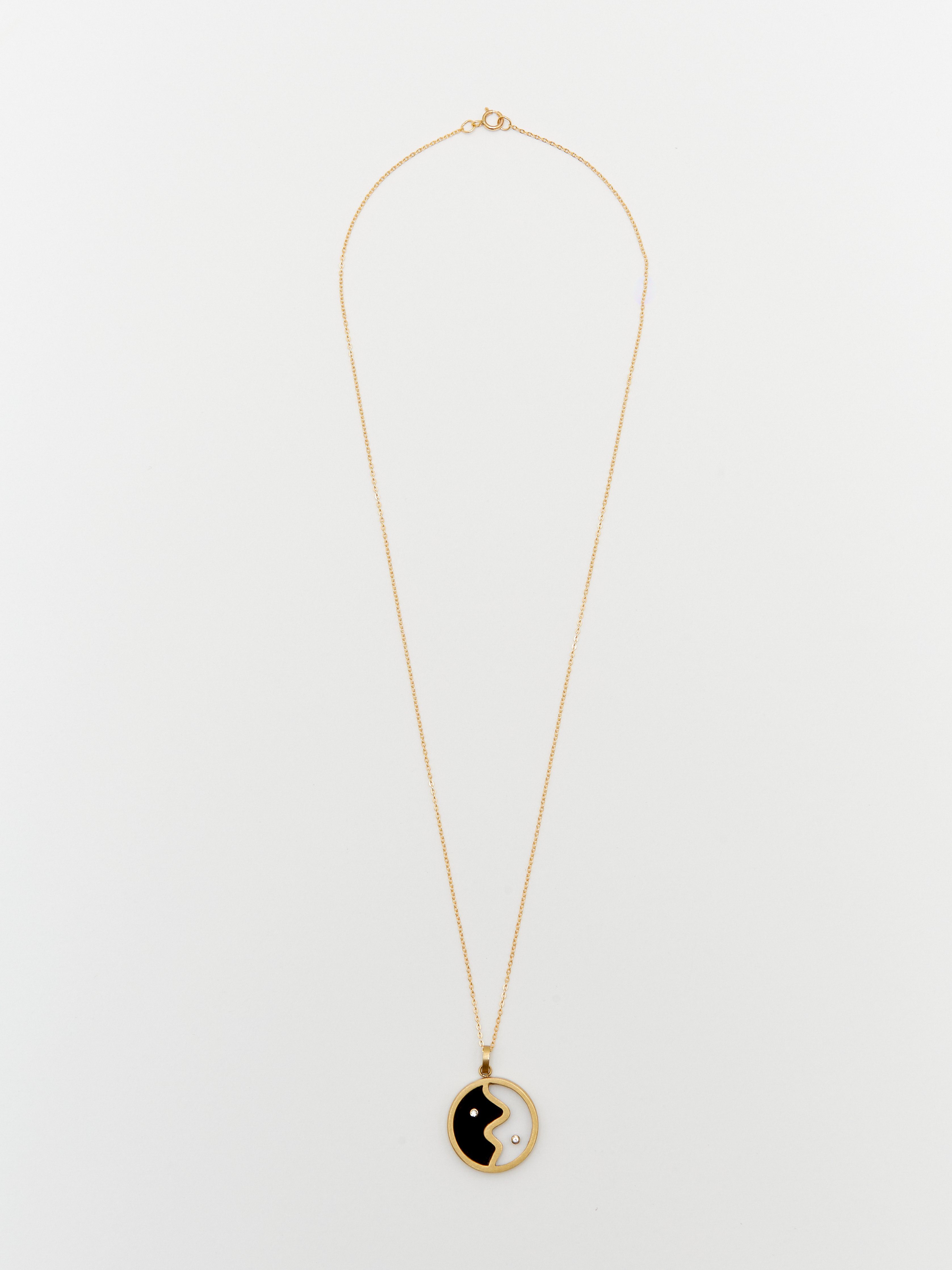 Yin Yang Glass Necklace Necklace bagatiba 